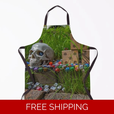 Le Studio Apron Roll the Bones Monument